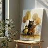 Maxcorners Rustic Woodland Animal Canvas – Bear Deer Duck Wildlife Wall Décor LM2611