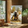 Maxcorners Rustic Woodland Animal Canvas – Bear Deer Duck Wildlife Wall Décor LM2611