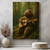 Maxcorners Guitar Bear Canvas Rustic Forest Animal Wall Art LM2611