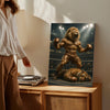 Maxcorners Boxing Lion Champion Canvas Fierce Animal Fighter Wall Art LM2611