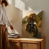 Maxcorners Biker Lion Canvas Badass Motorcycle Animal Wall Art LM2611