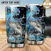 Maxcorners Fishing Tumbler Turquoise Galaxy Splash Design Personalized Name Tumbler (13 Species)