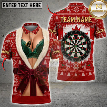 Maxcorners Darts Christmas Elf Costume Classic Dartboard Personalized Name 3D Unisex Shirt