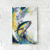 Maxcorners Tuna Fishing Halftone Dynamic Splash Design Personalized Name 3D Poster