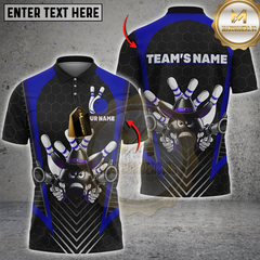 Maxcorners Cowboy Bowling Strike Multicolor Customized Name, Team Name 3D Shirts