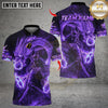 Maxcorners Flaming Samurai Dragon Bowling Multicolor Customized Name, Team Name 3D Shirt