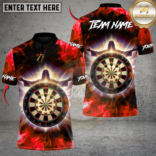 Maxcorners Darts Bullseye Ascension Multicolor Customized Name, Team Name 3D Shirt