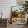 Maxcorners Flying Ducks Autumn Lake Personalized Name Canvas