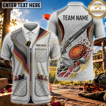 Maxcorners Clay Shooting Circular Clay Target Motion Personalized Name 3D Unisex Shirt