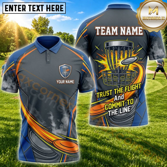 Maxcorners Disc Golf Sunset Basket Trust The Flight Personalized Name 3D Unisex Shirt