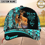 Maxcorners Hunting Deer Couple Camouflage Multicolor Personalized Name 3D Cap