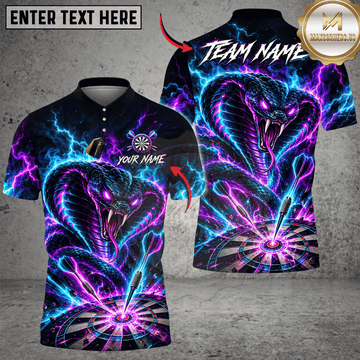 Maxcorners Darts Cobra & Electric Dartboard Graphic Multicolor Customized Name, Team Name 3D Shirts