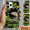Maxcorners Fishing Neon Green Water Splash Personalized Name Phone Case  (12 Fish Species)