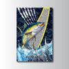 Maxcorners Tuna Fishing Tactical Camo Metal Splash Design Personalized Name 3D Poster