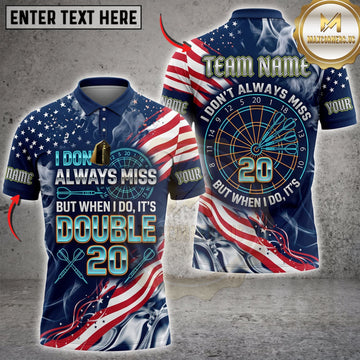 Maxcorners Darts American Flag Always Trust Your Darts Personalized Name 3D Unisex Shirt