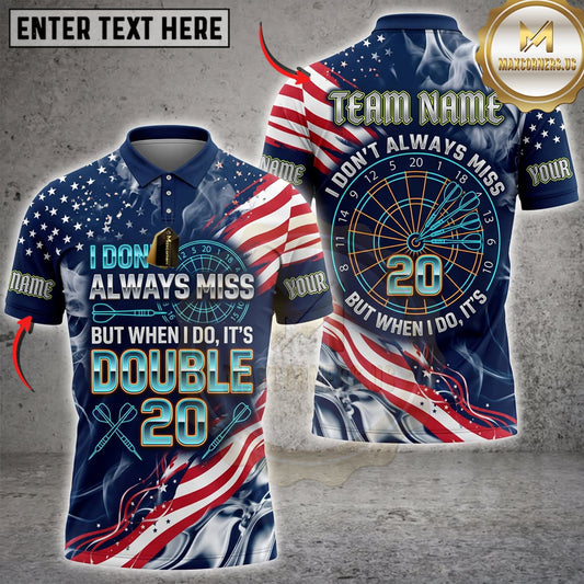 Maxcorners Darts American Flag Always Trust Your Darts Personalized Name 3D Unisex Shirt