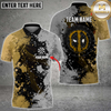 Maxcorners Darts Paint Spider Mutilcolor Options Personalized Name, Team Name 3D Polo Shirt