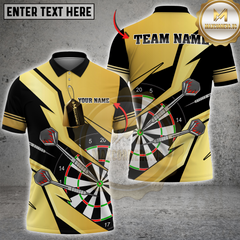 Maxcorners Golden Darts Target Multicolor Customized Name, Team Name 3D Shirts
