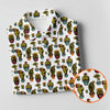 Maxcorners Cute Potted Cactus Pattern Golf Polo Shirt, Ladies Golf Tops, Women's Golf Polo LM1507