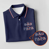 Maxcorners Navy First Dad Now Grandpa Golf Polo Shirt, Women’s Golf Apparel, Golf Shirts For Women LM1507