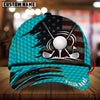 Maxcorners Golf American Flag Golf Ball & Crossed Clubs Personalized Name 3D Cap