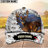 Maxcorners Premium Unique Collab Deer Hunting Camouflage Pattern Multicolor Personalized Name 3D Cap