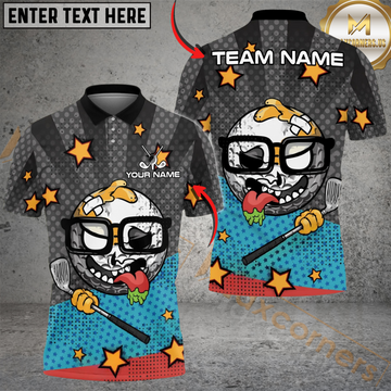 Maxcorners Gross Swing Golf Polo Customized Name, Team Name 3D Shirts