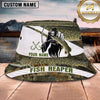 Maxcorners Fishing Fish Reaper White Green Scale Personalized 3D Bucket Hat (13 Fish Species)