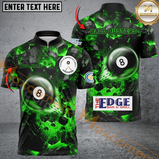Maxcorners Billiard 8 Ball Shoot And Destroy Personalized Name, Team Name 3D Shirt For Nick