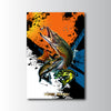Maxcorners Northern Pike Fishing Pop Art Grunge Splash Design Personalized Name 3D Poster