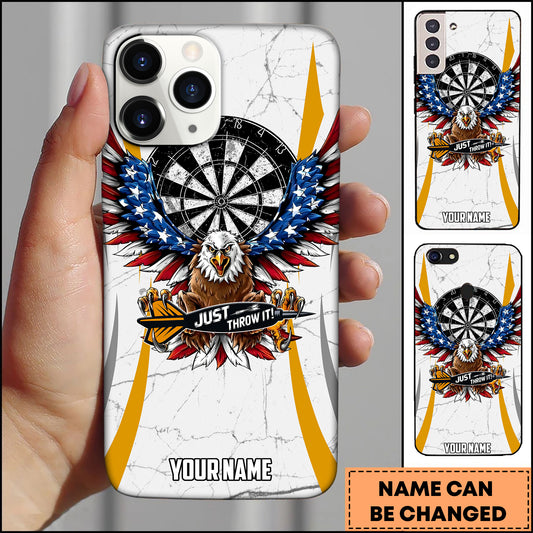 Maxcorners Darts Eagle Dartboard Just Throw It Multicolor Personalized Name 3D Phone Case