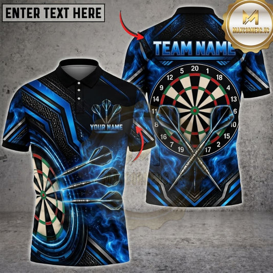 Maxcorners Darts Matrix Cyber Lines Smoke Energy Flying Darts Target Board Graphic Multicolor Customized Name, Team Name 3D Shirts