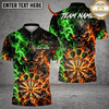 Maxcorners Darts Fierce Bull Skull & Explosive Dartboard Graphic Multicolor Customized Name, Team Name 3D Shirts