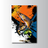 Maxcorners Brown Trout Fishing Pop Art Grunge Splash Design Personalized Name 3D Poster