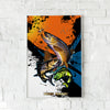 Maxcorners Brown Trout Fishing Pop Art Grunge Splash Design Personalized Name 3D Poster