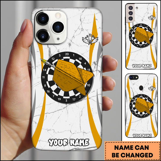 Maxcorners Darts Red Dartboard Target Multicolor Personalized Name 3D Phone Case