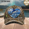 Maxcorners Fishing Heart Camo Ocean Personalized 3D Cap