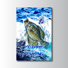 Maxcorners Crappie Fishing Ocean Camo Splash Design Personalized Name 3D Poster