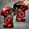 Maxcorners Bowling Golden Strike Bowling Pins Luxury Black Gold Multiple Personalized Name, Team Name 3D Shirt