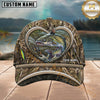 Maxcorners Fishing Heart Camo Ocean Personalized 3D Cap