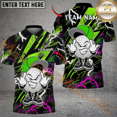 Maxcorner Thunder Ball Golf Polo Shirt Customized Name, Team Name 3D Shirts (4 Colors)