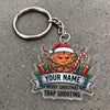 Maxcorners Personalized Funny Cracked Clay Target Merry Christmas Trap Shooting Lights Acrylic Christmas Ornament And Keychain Custom Gift For Hunters 2D Flat