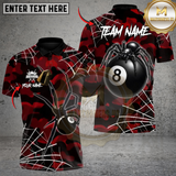 Maxcorners Venom Spider 8 Ball Billiards Custom Polo Team Shirt