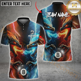 Maxcorners Billiard Dragon Duel 8-Ball Multicolor Customized Name, Team Name 3D Shirts