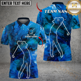 Maxcorners Golf Galaxy Swing Multicolor Customized Name, Team Name 3D Shirts