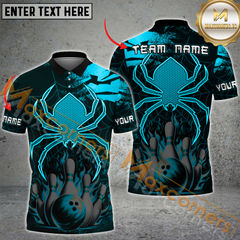 Maxcorners Ball And Pins Fire Spider-Themed Bowling Jersey Multicolor Options Personalized Name, Team Name 3D Shirt