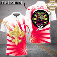 Maxcorners Darts Poker MutilColor Option Customized Name, Team Name 3D Polo Shirt