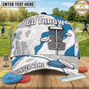 (8 Colors) Maxcorners Disc Golf Go Throw Chain Basket & Flying Discs Personalized Name 3D Cap LM3009