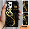 Maxcorners Darts Tribal Gold Black Personalized Name 3D Phone Case