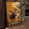 Maxcorners Bass Fishing Retro Sunset Wildlife Personalized Canvas Wall Art
